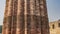 A fragment of the world\\\'s tallest minaret in the Qutub Minar complex.