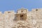 The fragment  of the Zion Gate - one of the gates leading to the old city of Jerusalem, Israel