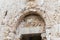 Fragment of the Zion Gate with traces of bullets from the Six-Day War of 1967 in old city of Jerusalem, Israel