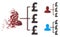 Fragmented Pixel Halftone Pound Payer Relations Icon