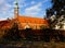 Fragments of medieval walls and a fragment of a gothic church from the 15th century