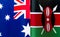Fragments of the national flags of Australia and the Republic of Kenya