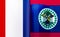 fragments of the national flags of France and Belize