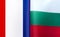 Fragments of the national flags of France and Bulgaria