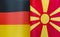 Fragments of the national flags of Germany and Macedonia