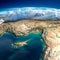 Fragments of the planet Earth. Cyprus, Syria and Turkey