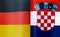 Fragments of the state flags of Germany and Croatia