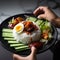 Fragrant Close-up Shot of Malaysian Nasi Lemak