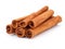 Fragrant Spice: Isolated Cinnamon Sticks on White Background