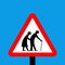 Frail pedestrians likely to cross road ahead