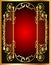 Frame background with gold vegetable pattern