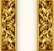 frame background with gold vegetable pattern