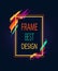 Frame Best Design Rectangular Bright Border Icon