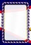 Frame and border of ribbon with American Samoa flag, template elements for your certificate and diploma. Vector