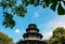 Frame of Chinese tower, English Gardens, Munich, Germany