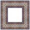 Frame composition of typical maroccan wall decorations with colored ceramic tiles called azulejos with a geometric design -