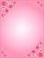 Frame of flowers, pink, red, pink background, colorful, different flowers, interesting ideas for valentines, cards, for any holida