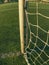 Frame of football gate, white gate net on background