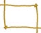 Frame of golden rope isolated