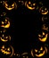 Frame of Grinning Halloween lanterns