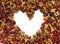 Frame heart of pet food for background use