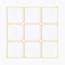 Frame mockup 1:1 square. Set of nine thin oak wood frames. Clean, modern, minimalist, bright gallery wall mockup, set of 9 square