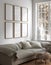 Frame mockup in contemporary minimalist room interior