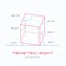 Frame Object in Axonometric Perspective - Trimetric Right Template