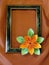 Frame and origami flower