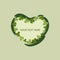 Frame of shape heart for St. Patrick\\\'s Day