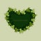 Frame of shape heart for St. Patrick\\\'s Day