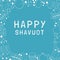 Frame with Shavuot holiday flat design white thin line icons wit