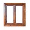 Frame of a wooden window exterior side