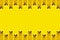 Frame yellow measuring tape on yellow background and texture