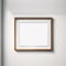 Frame Your Dreams: A Minimalist Wooden Poster Frame Mockup on a Clean White Wall AI Generated