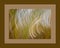 Framed Abstract of Blurred Golden Fronds
