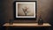 Framed Black Tree And Vase: Earthy Tones, Schlieren Photography, Cherry Blossoms