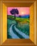 Framed Contemporary Expressionism Landscape Oil Painting