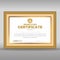 Framed vintage rising star certificate
