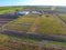 Frameworks of greenhouses, top view. Construction of greenhouses