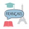 Francais french language course concept