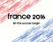 France 2016 Soccer poster. Retro stylish France
