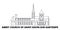 France, Abbey Church Of Saint Savin Sur Gartempe Landmark line travel skyline set. France, Abbey Church Of Saint Savin