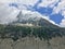 France, Alps Mountains, Viewpoint from Mer de Glace to Aiguille Verte Peak