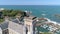 France Biarritz Cathedral Panorama Coast Beach Aerial 4k