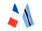 France and Botswana flags