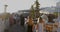 France, Cannes, 23 May 2017: A big beach party on the french coast at sunset, a fashionable dj performs and the crowd