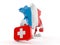 France character holding first aid kit