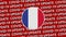 France Circle Flag and Covid-19 Update Titles - 3D Illustration