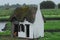 France- Close Up of a Quaint Thatched Chicken Coop Complete With Chicken